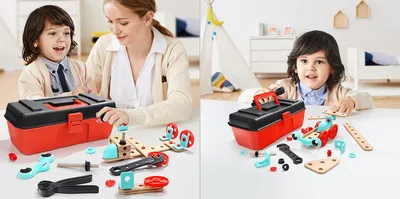 Инструменты детские, деревянный конструктор для мальчика и девочки купить  по низким ценам в интернет-магазине Uzum (765877)