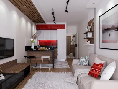 Дизайн интерьер однокомнатной квартиры - UNIQUEROOMS