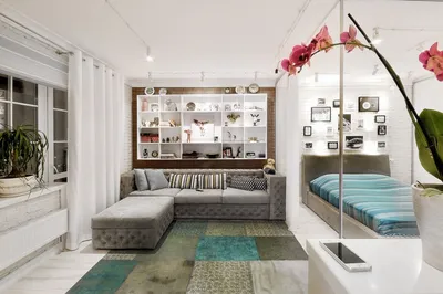 Дизайн однокомнатной квартиры: 35 примеров