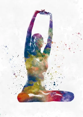 Спорт - йога и медитация Векторная иллюстрация, иллюстрации Включая: спорт  и медитация - Envato Elements