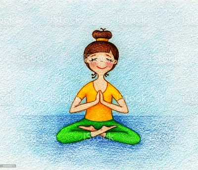 Плакат, Картина Young woman practices yoga in watercolor | Дарки, Cтоки |  Posters.bg