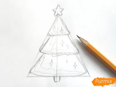 Рисунки елки для срисовки (29 лучших фото)