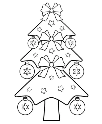 Рисунок елка новогодняя трафарет (47 фото) » рисунки для срисовки на  Газ-квас.ком