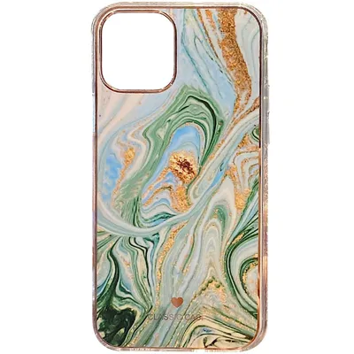 ٩(͡๏̯͡๏)۶ ЗДЕСЬ ▻ TPU+PC чехол Мрамор для Apple iPhone 13 Pro Max  (6.7\")(Green)