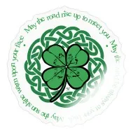 Four-leaf clover irish symbol in the celtic style Vector Image