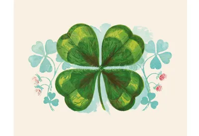 Four-leaf Clover. Irish Symbol for the Feast of St Stock Vector -  Illustration of black, invitation: 140118155