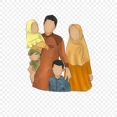Мусульманская семья Портрет Счастливая PNG , семья, мусульманская семья,  Собраться вместе PNG картинки и пнг PSD рисунок для бесплатной загрузки