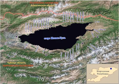 Озеро Иссык-Куль - расположение, природа и отдых на озере