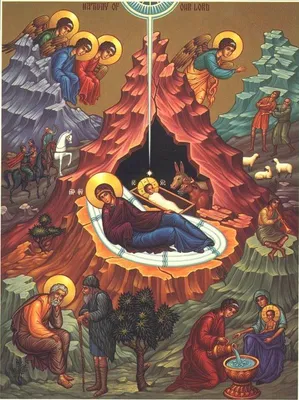 Рождество Христово (история, иконы) | Краска, Религиозное искусство, Фрески