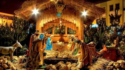 Фото Рождество Христово. Фреска монастыря Высокие Дечаны, Косово, Сербия.  Около 1350 года. на фотохостинге Fotoload