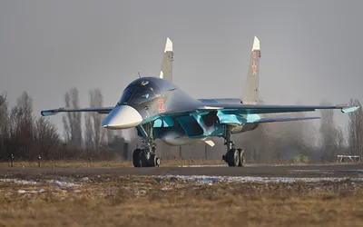 Обои для рабочего стола Су-34 Истребители Бомбардировщик Самолеты