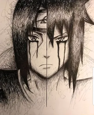 How to draw Itachi Uchiha from the anime Naruto, draw easily and in stages  Itachi anime drawings - YouTube