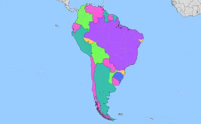 Южная Америка на карте земли политической Иллюстрация штока - иллюстрации  насчитывающей изолировано, иллюстрация: 59767128