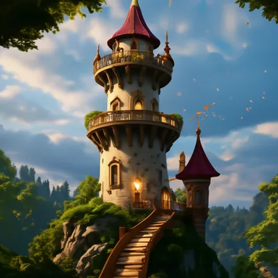 Башня из мультфильма «Рапунцель»» — создано в Шедевруме