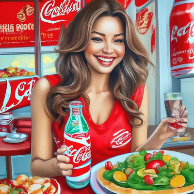 Кока кола из новогодний рекламы» — создано в Шедевруме
