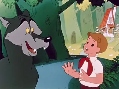 Иллюстрация к сказке волк и петя. Скачать и распечатать