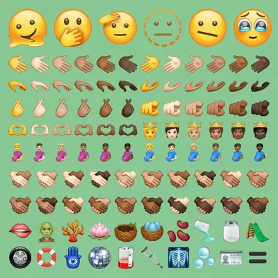 Новые эмодзи WhatsApp - Смайлы Emoji - перевод на русский, новые Emoji