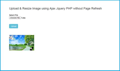 Upload Resize Image using Ajax Jquery PHP without Page Refresh | Webslesson