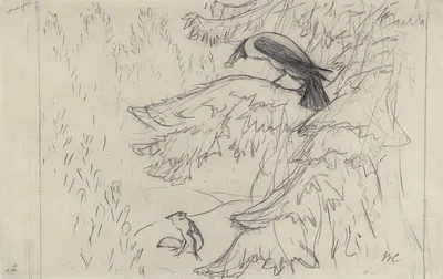 Ворона и лиса Иллюстрация к басне Иллюстрация штока - иллюстрации  насчитывающей чернила, эскиз: 107786968