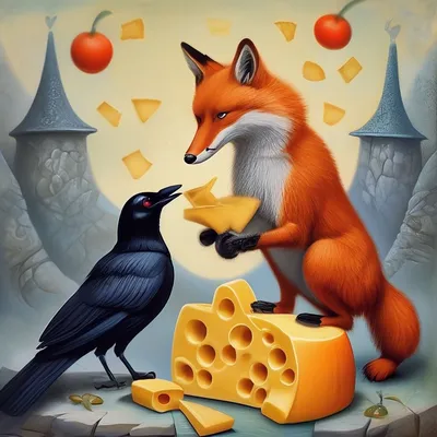 Ворона и лисица — Заюшка