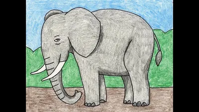 Рисунок к произведению слон - 68 фото