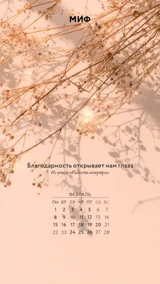 Вдохновляющие обои с календарями на февраль 2021 года для ноутбука,  планшета и телефона - Блог издательства «Манн, Иванов и Фербер»
