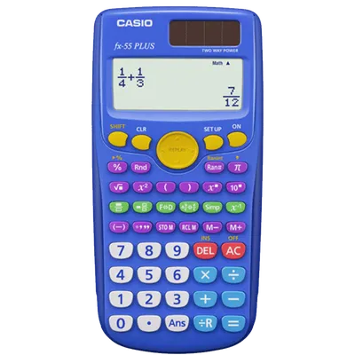 fx-55 PLUS Fraction Calculator | Blue Scientific Calculator | CASIO