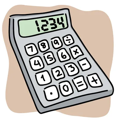 A sketch of the calculator. An accounting or school accounting tool. A  simple hand-drawn drawing, isolated on white. Black and white vector  illustration 7509118 Vector Art at Vecteezy