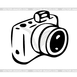 Фото камеры рисунок - иллюстрация в векторе