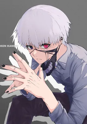 Chibi illustration of ken kaneki on Craiyon