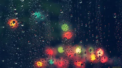 Скачать обои Капли дождя на стекле на рабочий стол из раздела картинок Дождь
