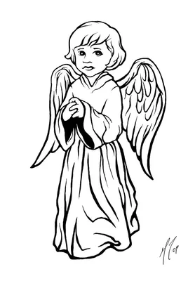 Рисунки ангела для срисовки (26 лучших фото)
