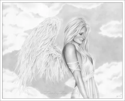Рисунки девушки ангела для срисовки (86 фото)
