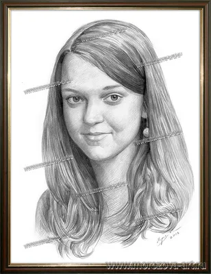 Девочка нарисована карандашом на …» — создано в Шедевруме