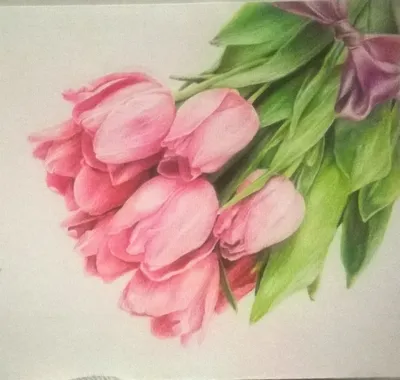 Рисуем цветы цветными карандашами - 97 фото