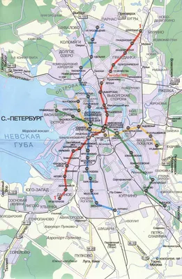 Топографические карты - Санкт-Петербург - карта метро