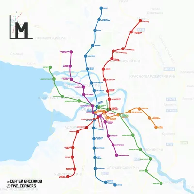 Настоящая карта метро Питера | Пикабу