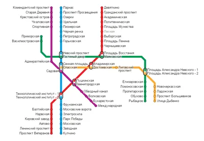 карты : Схема метро Санкт-Петербурга, Россия. | Россия | Туристический  портал Svali.RU