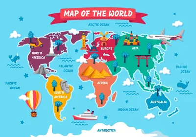 Купить картину Карта мира в Москве от художника Палонская Ирина