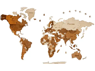 Карта с реальными размерами стран. | Пикабу