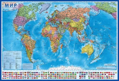 Светлые обои в детскую | Карта мира светлая на русском | ROCK-AND-WALL.RU