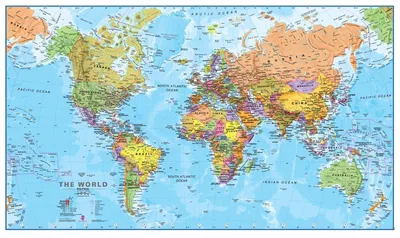 Обои Карта мира с достопримечательностями голубая, Dress-wall - Скачать  текстуру (37894) | zeelproject.com