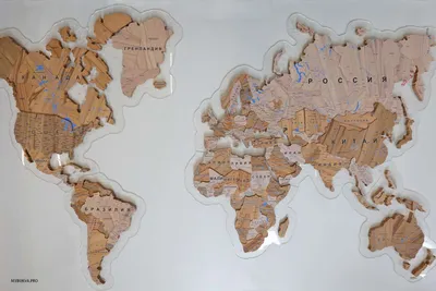 Обои «Акварельная карта мира» купить на стену — Невский Декор