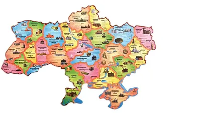 Стенд Мапа України (270642) | Пластикові стенди зі знижкою 50%! STEND.IN.UA