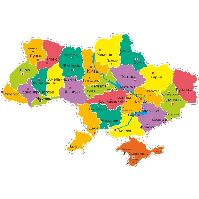 Дитяча карта України \"Рослини і тварини\" (Папір ламінований на планках)