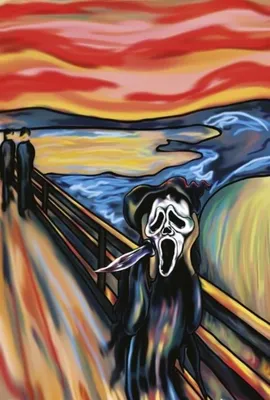 Hobby Paint Крик в боа Кино Ужасы Картина по номерам на холсте 40х50