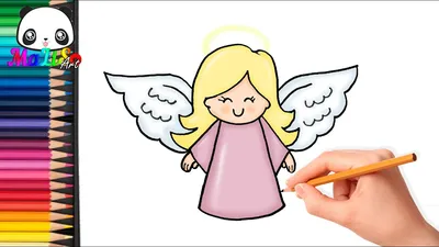 Раскраска Шаблон ангела для малышей распечатать или скачать