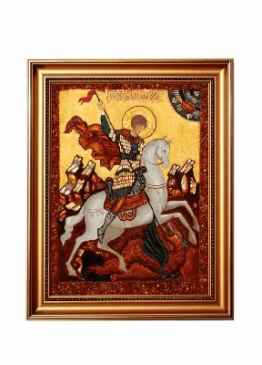 Купить серебряную икону из греции Георгий Победоносец