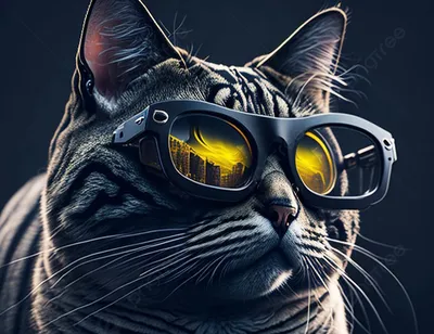 Кот в очках | Пикабу