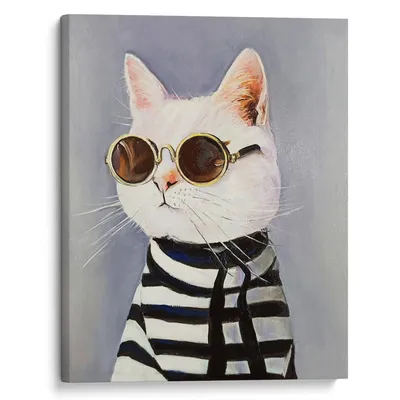 Картина по номерам \"Кот в очках\"